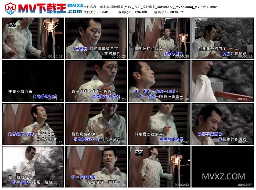 蔡小虎-撕碎温柔(MTV)_台语_流行歌曲_MA104877